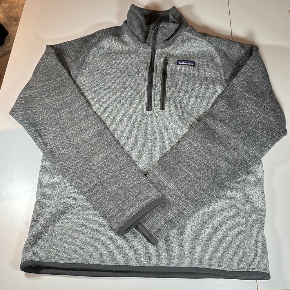 Patagonia Better Sweater 1/4 Zip Pullover Fleece Jacket Mens Small Grey